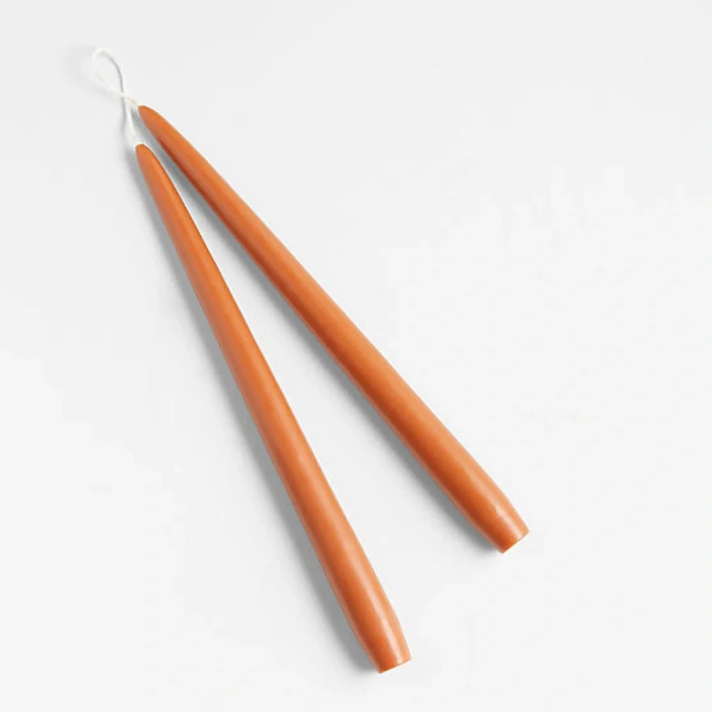 New! 🕯️🕯️✨Crate&Barrel Pumpkin Spice Taper Candles